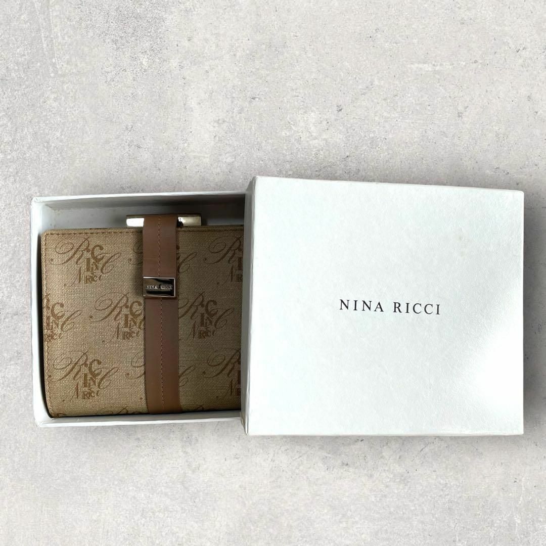 新品未使用 NINA RICCI ニナリッチ 二つ折り財布 がま口 モノグラム