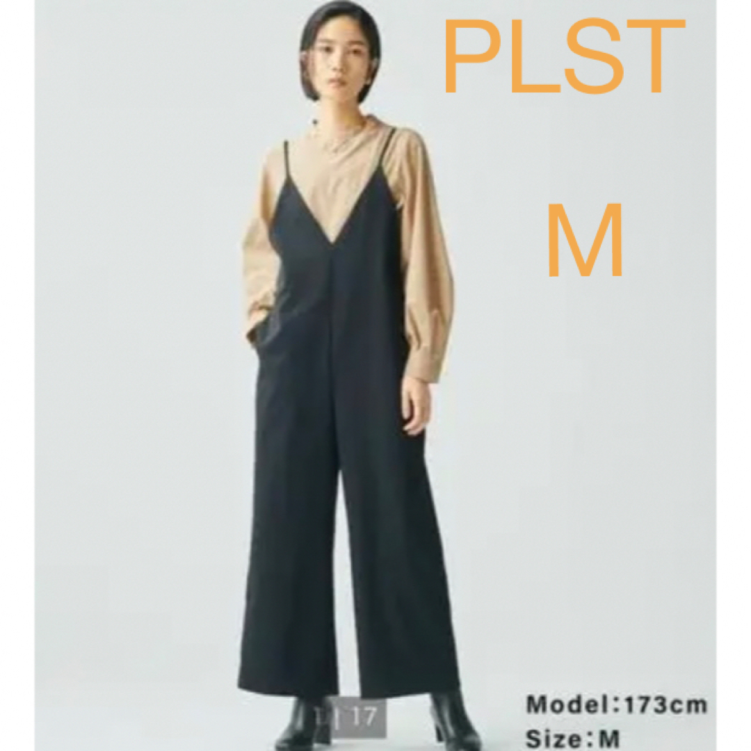 PLST(プラステ)のUuu様専用　PLST コンフォートリュクスキャミサロペット　黒 M レディースのワンピース(その他)の商品写真