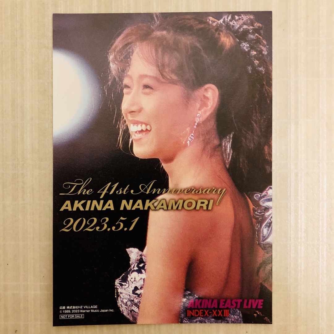 ☆貴重 中森明菜/2023.5.1 イーストライブ 来場者限定カード エンタメ/ホビーのタレントグッズ(アイドルグッズ)の商品写真