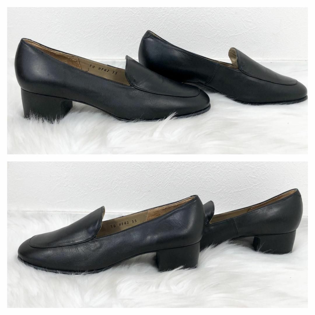 Yves Saint Laurent(イヴサンローラン)のYves Saint Laurent イヴ サン ローラン レザー パンプス 黒 レディースの靴/シューズ(ハイヒール/パンプス)の商品写真