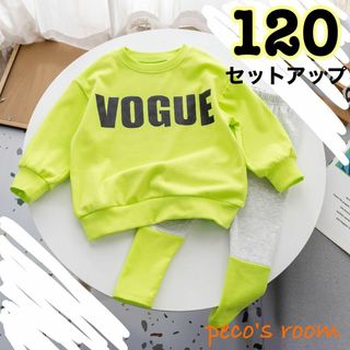 女の子　セット服　120 セットアップ　上下　レギンス　トレーナー　セット(その他)