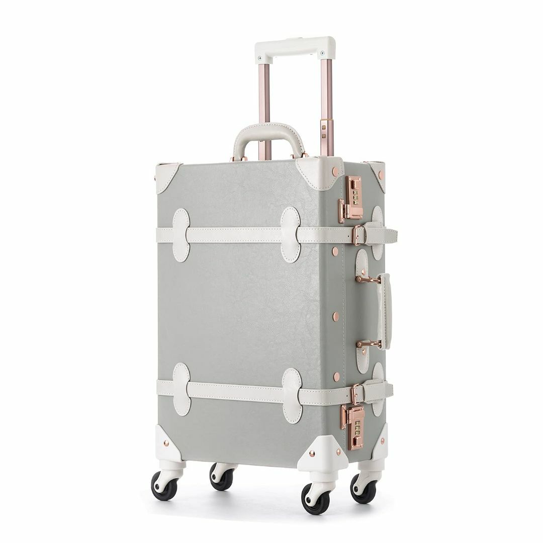 【色: グレー】[Uniwalker] かわいい スーツケース 可愛い トランク