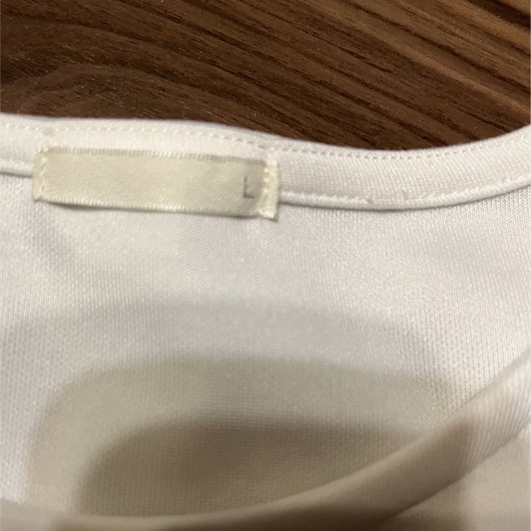 GU(ジーユー)の⭐︎ shi様GU ランタンスリーブTシャツ Lサイズ 白 レディースのトップス(Tシャツ(半袖/袖なし))の商品写真