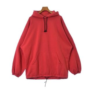 バレンシアガ(Balenciaga)のBALENCIAGA バレンシアガ パーカー -(XXL位) 赤 【古着】【中古】(パーカー)