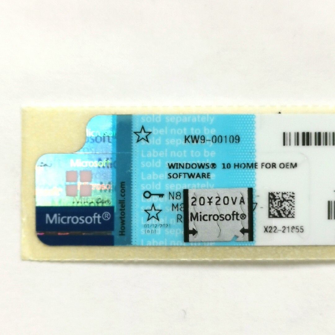 Microsoft - Windows 10 Home 正規プロダクトキー□COAシール□認証