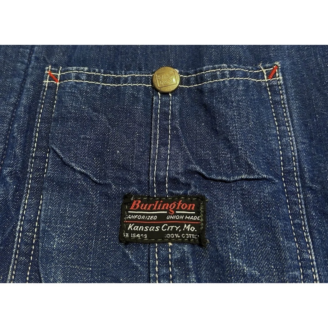 50s 60s ビンテージ Burlington デニム カバーオールジャケット 2