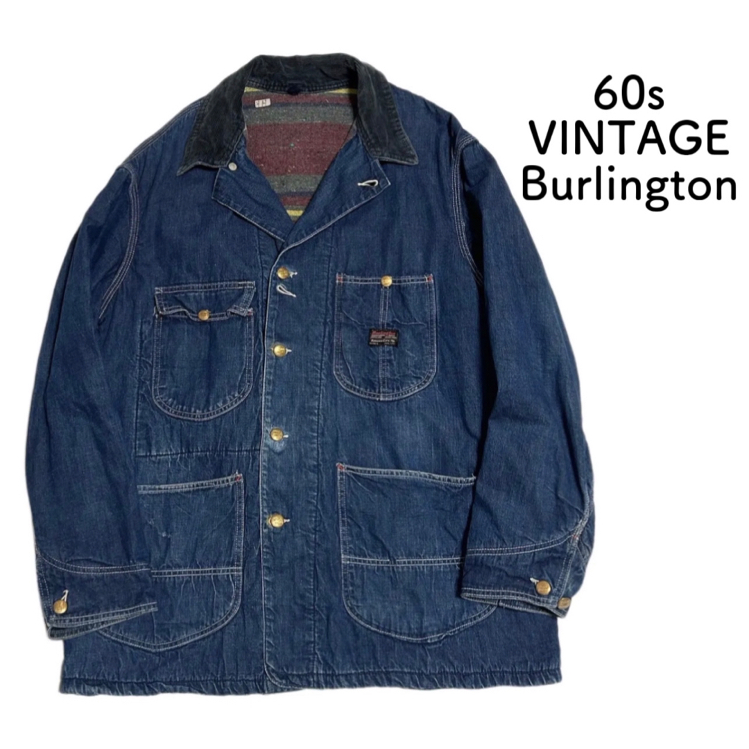 50s 60s ビンテージ Burlington デニム カバーオールジャケット