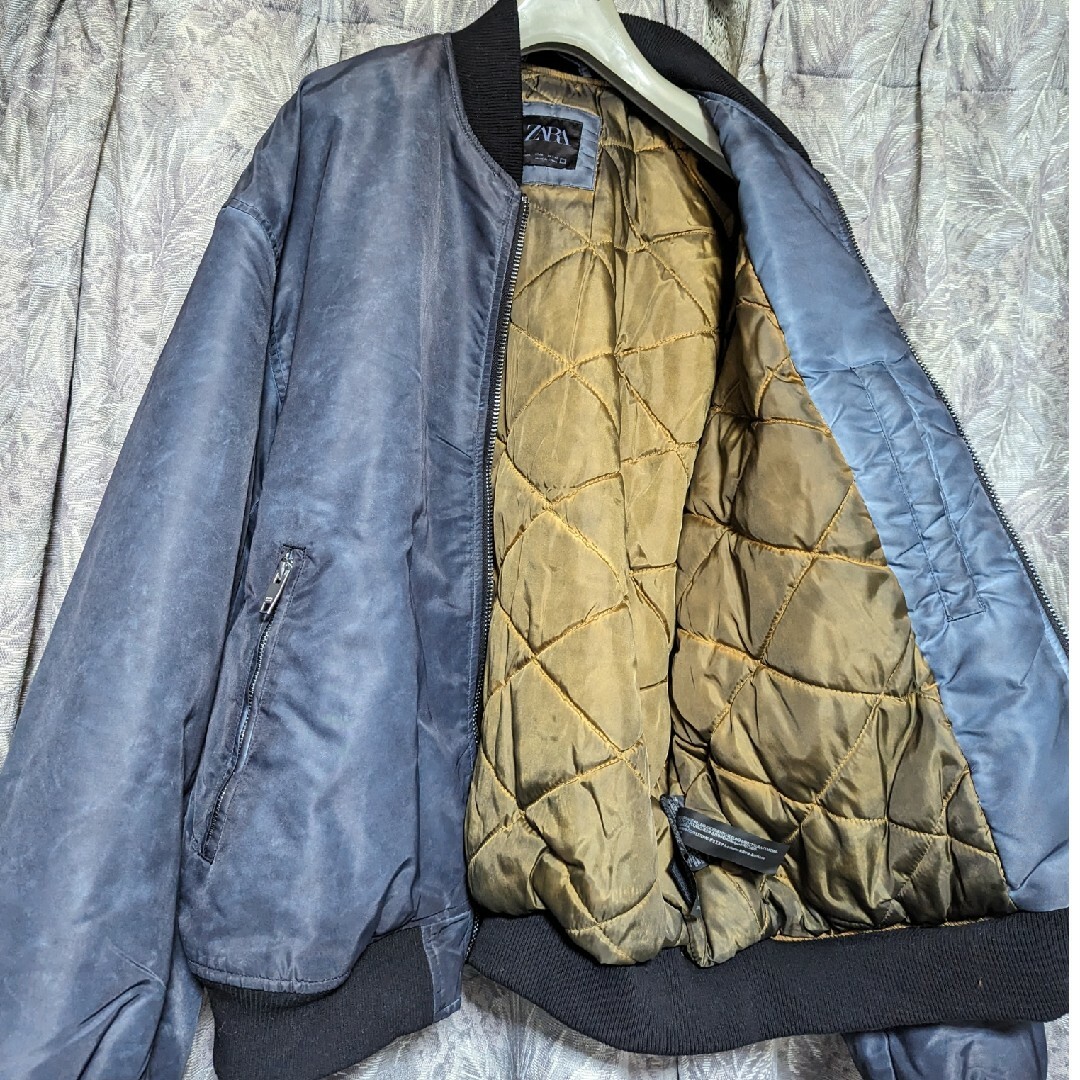 ZARAアシッド加工ボンバージャケット MA-1 ZARA サイズXXL MA-1 ボンバージャケット