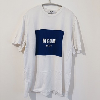 エムエスジイエム(MSGM)のMSGM Tシャツ 半袖 ボックスロゴ 白T(Tシャツ/カットソー(半袖/袖なし))