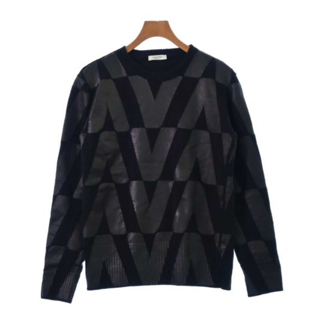 VALENTINO ヴァレンティノ ニット・セーター M 黒(総柄) | www