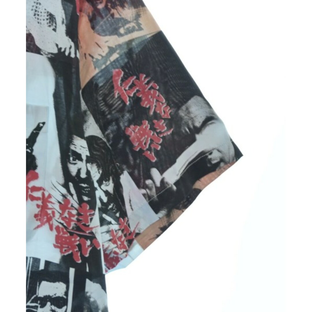 WACKO MARIA カジュアルシャツ XL 黒x赤x水色系(総柄)