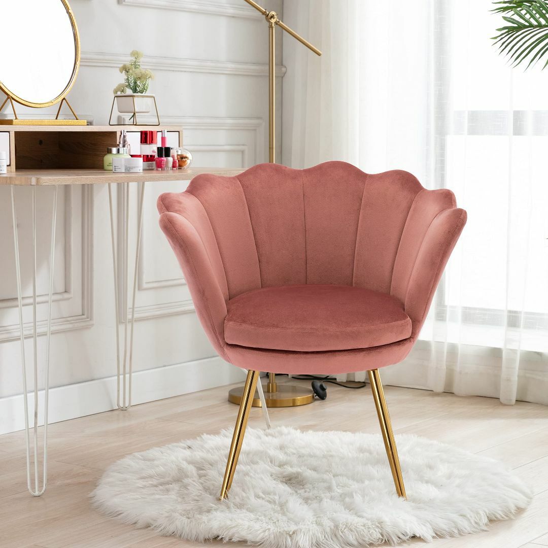 【色: ピンク】Kmax デスクチェア 椅子 おしゃれ 北欧 オフィスチェア ベ