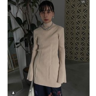 アメリヴィンテージ(Ameri VINTAGE)のmaruta様専用UND 2WAY YARN LACE UP KNIT TOP(ニット/セーター)