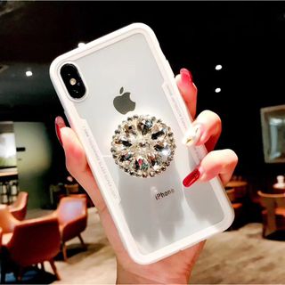 iPhone ケース クリア ビジュー リング付き (iPhoneケース)