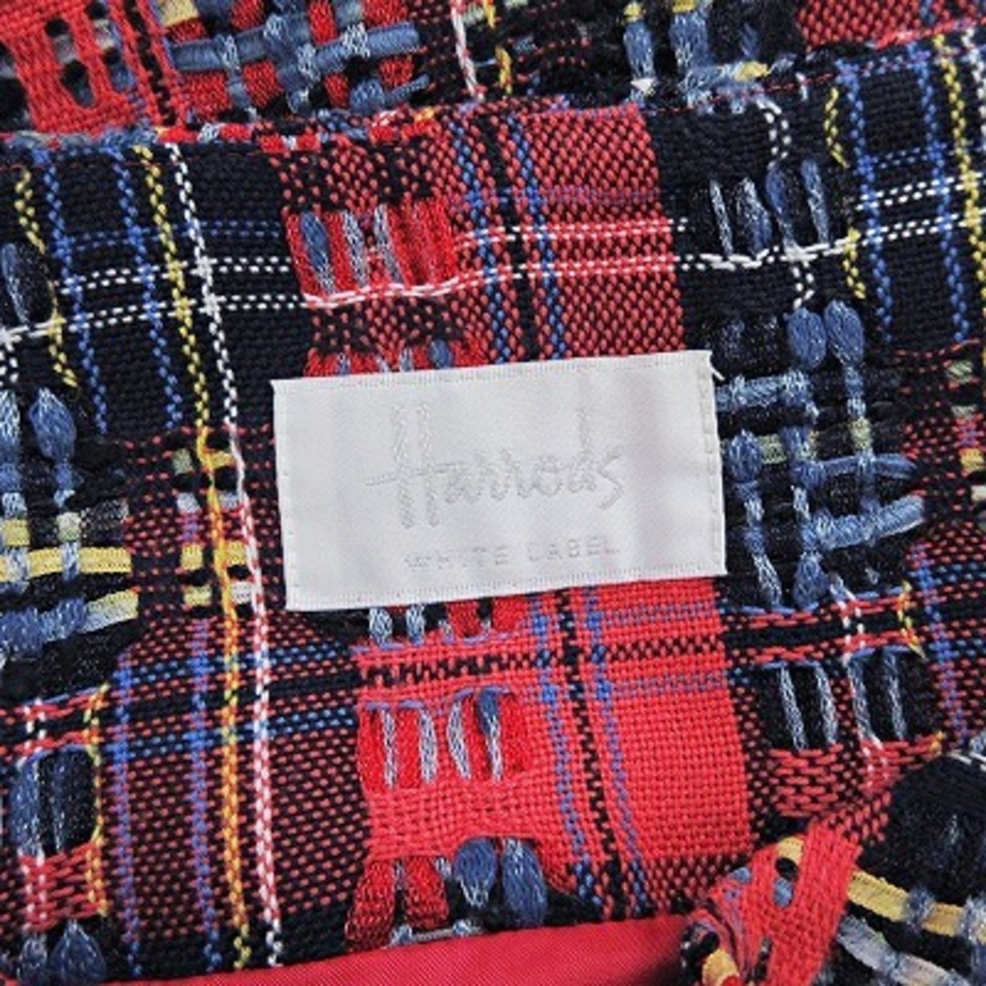 Harrods(ハロッズ)のハロッズ Harrods ツイード タイトスカート 膝丈 赤 2 0824 レディースのスカート(ひざ丈スカート)の商品写真