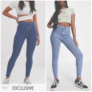 ベルシュカ(Bershka)のASOSで購入 bershka ハイウエストスキニーデニムパンツ2点 Zara(デニム/ジーンズ)