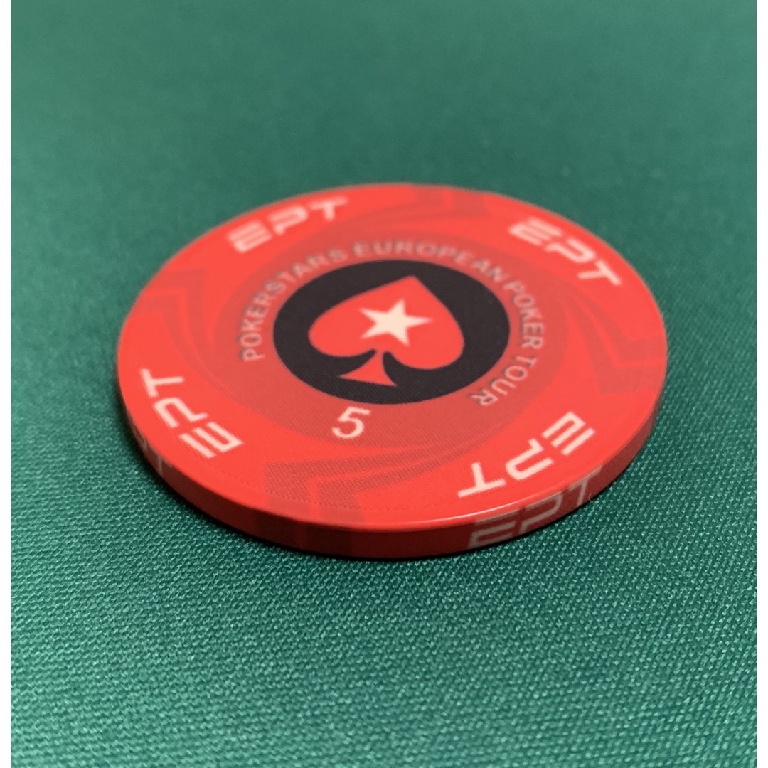 EPT セラミックポーカーチップ カジノチップ 25枚 エンタメ/ホビーのテーブルゲーム/ホビー(トランプ/UNO)の商品写真