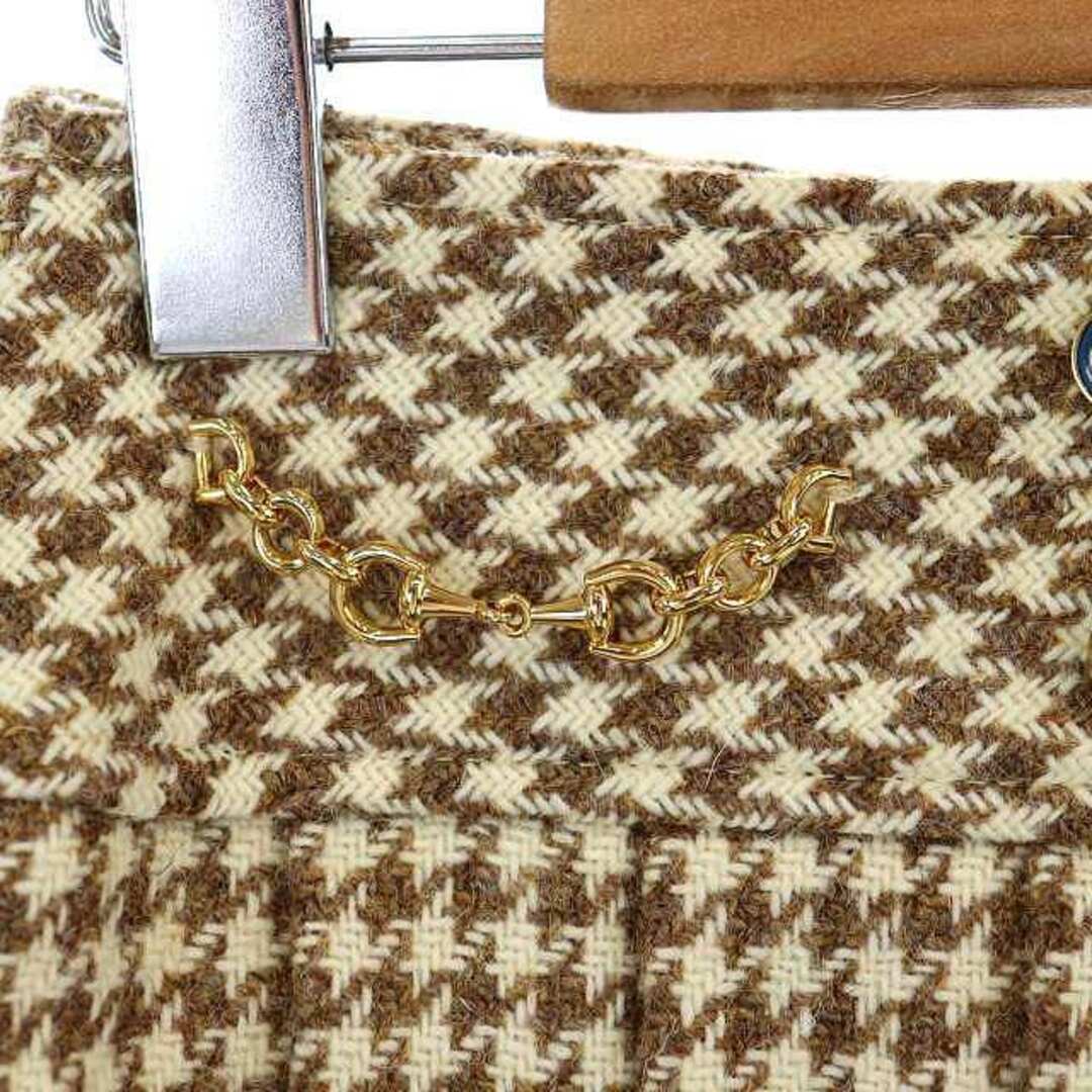 Gucci - GUCCI GGマーモント 千鳥格子 ミニスカート 36 茶 633226の