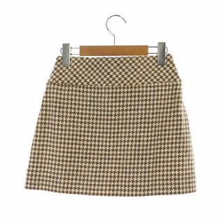 Gucci GUCCI GGマーモント 千鳥格子 ミニスカート 茶 の
