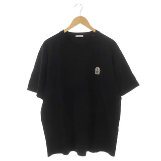 モンクレール(MONCLER)のジーニアス ジェントルモンスター ロゴワッペン Tシャツ カットソー XL 黒(Tシャツ/カットソー(半袖/袖なし))