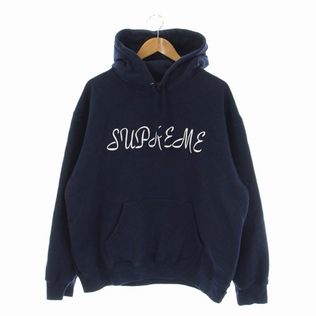 Supreme シュプリーム パーカー サイズ:S 23SS スクリプトロゴ スウェット パーカー Script Hooded Sweatshirt ネイビー 紺 トップス フーディー フーデッド スウェットシャツ 【メンズ】