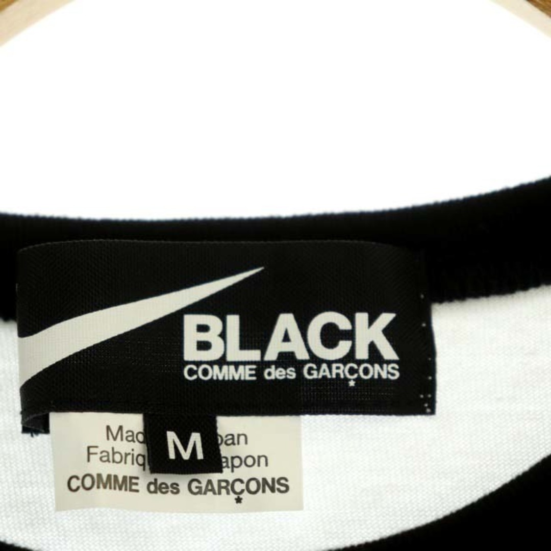 BLACK COMME des GARCONS(ブラックコムデギャルソン)のブラックコムデギャルソン 20AW Tシャツ M 白 黒 1F-T104 レディースのトップス(Tシャツ(半袖/袖なし))の商品写真