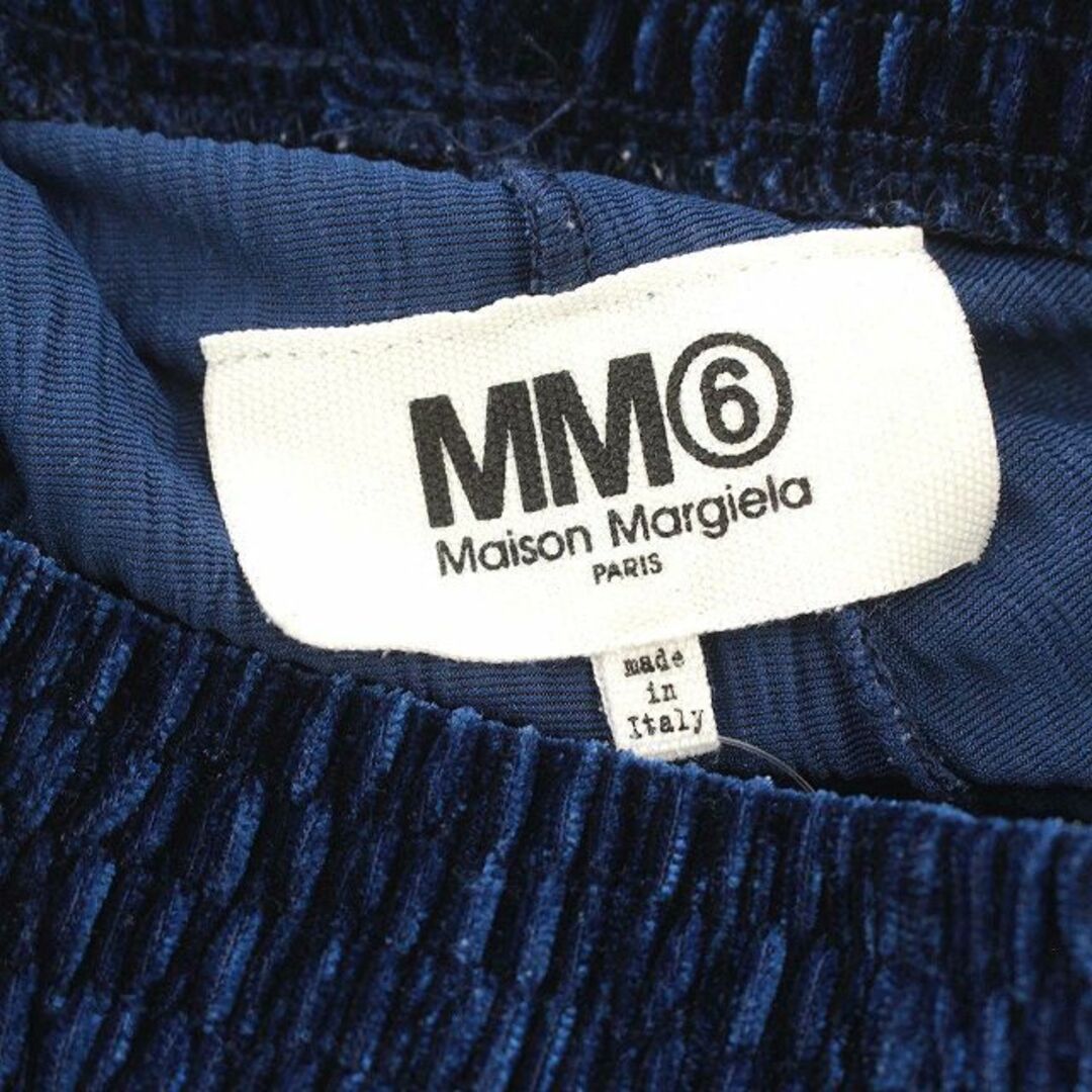 MM6 - マルジェラ MM6 Margiela ベロア ワイド イージーパンツ XS 青の