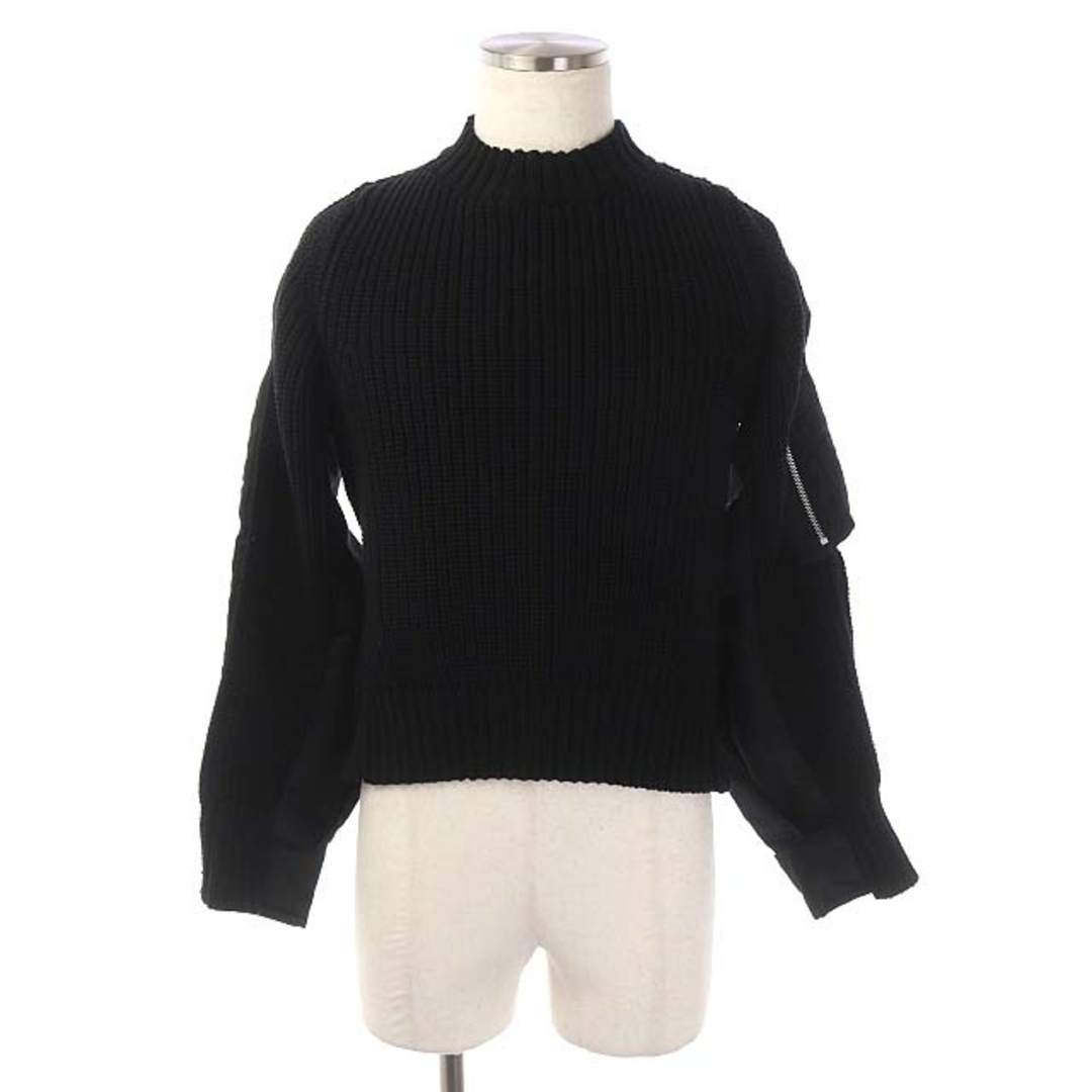 sacai - サカイ 22SS ドッキング クルーネックニット 1 黒の通販 by
