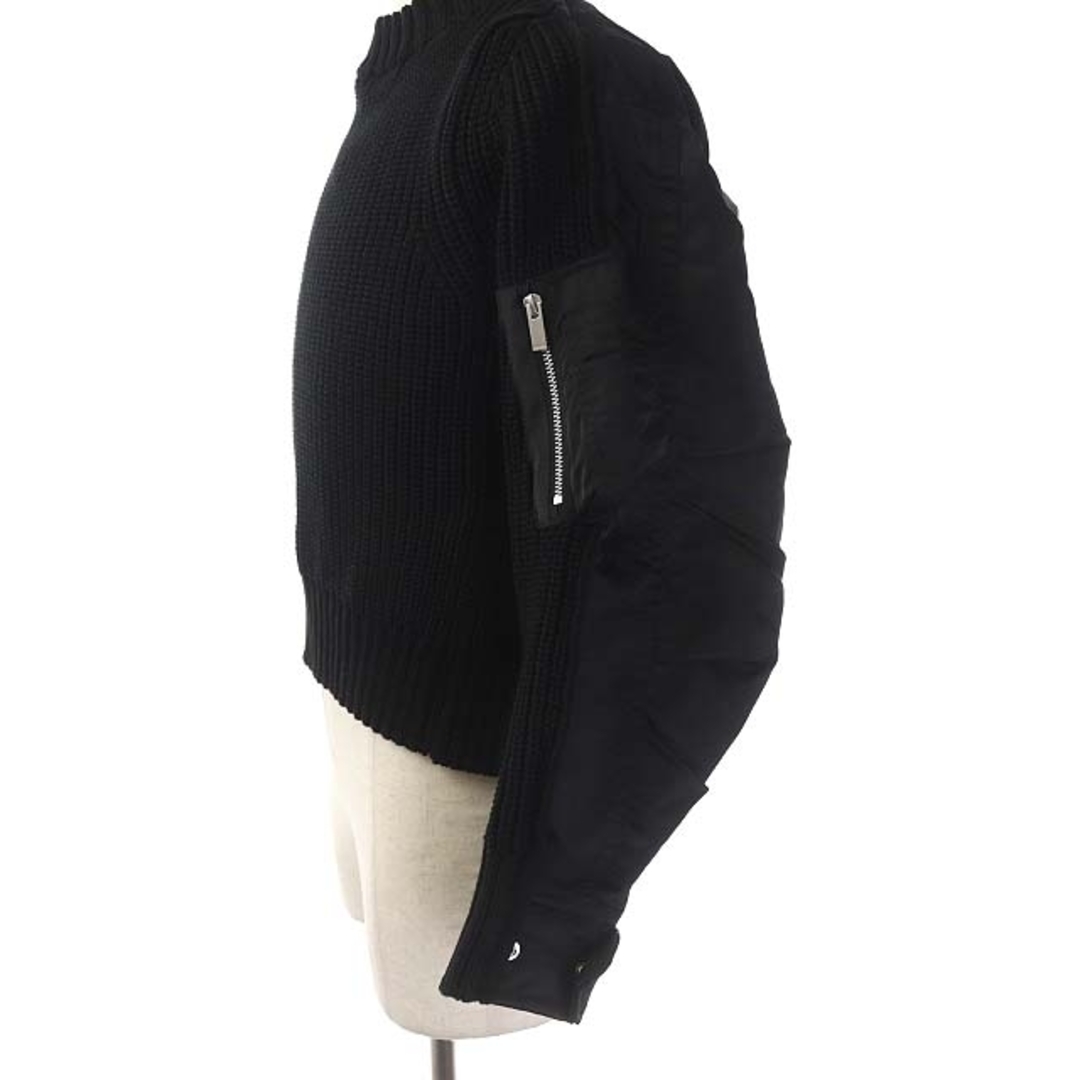 sacai - サカイ 22SS ドッキング クルーネックニット 1 黒の通販 by