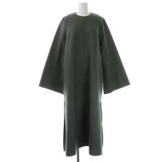 ハイク(HYKE)のHYKE 21AW MELTON BELL SLEEVE DRESS 1 緑(ロングワンピース/マキシワンピース)