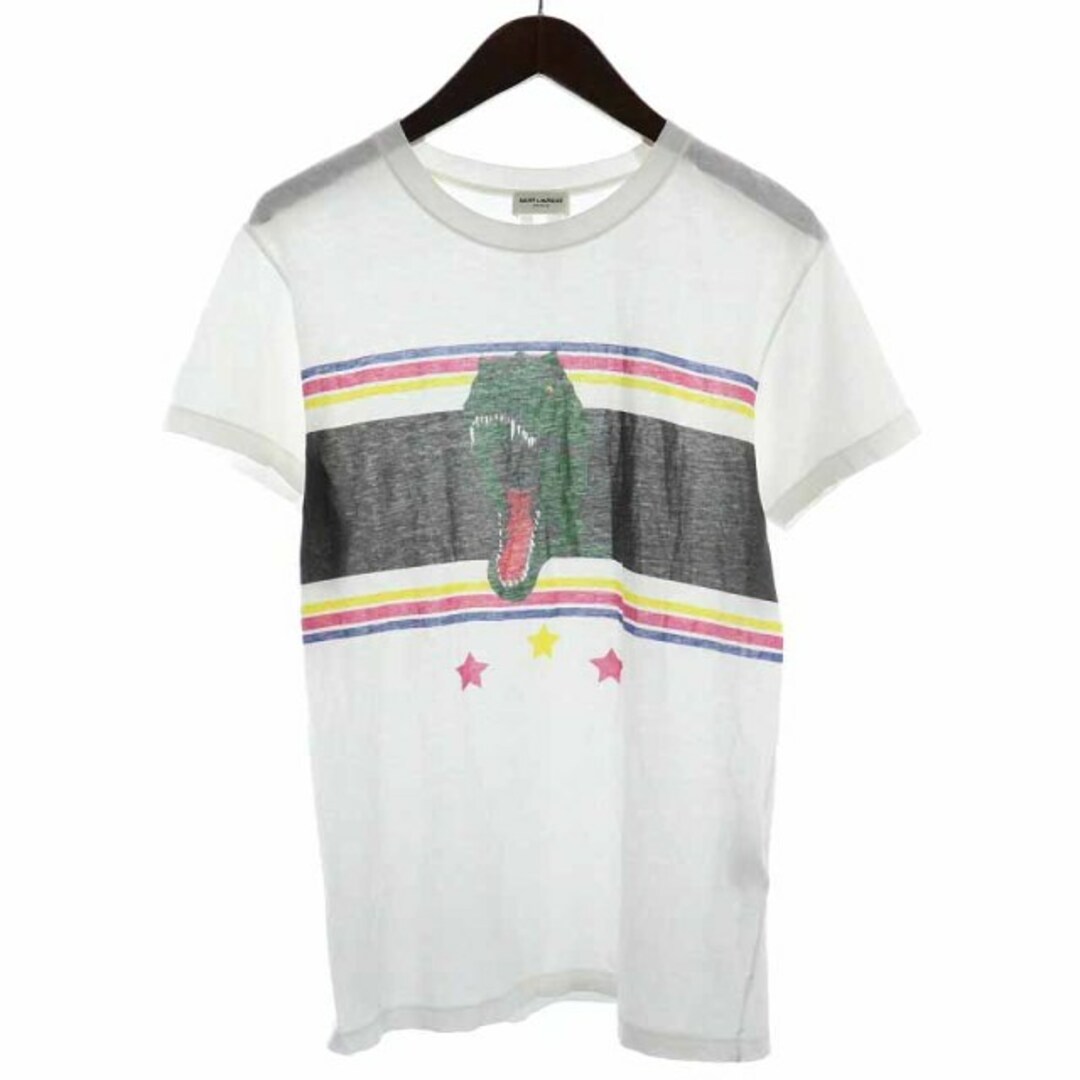 425cm身幅サンローラン パリ 17SS T-Rex Graphic Cotton T XS