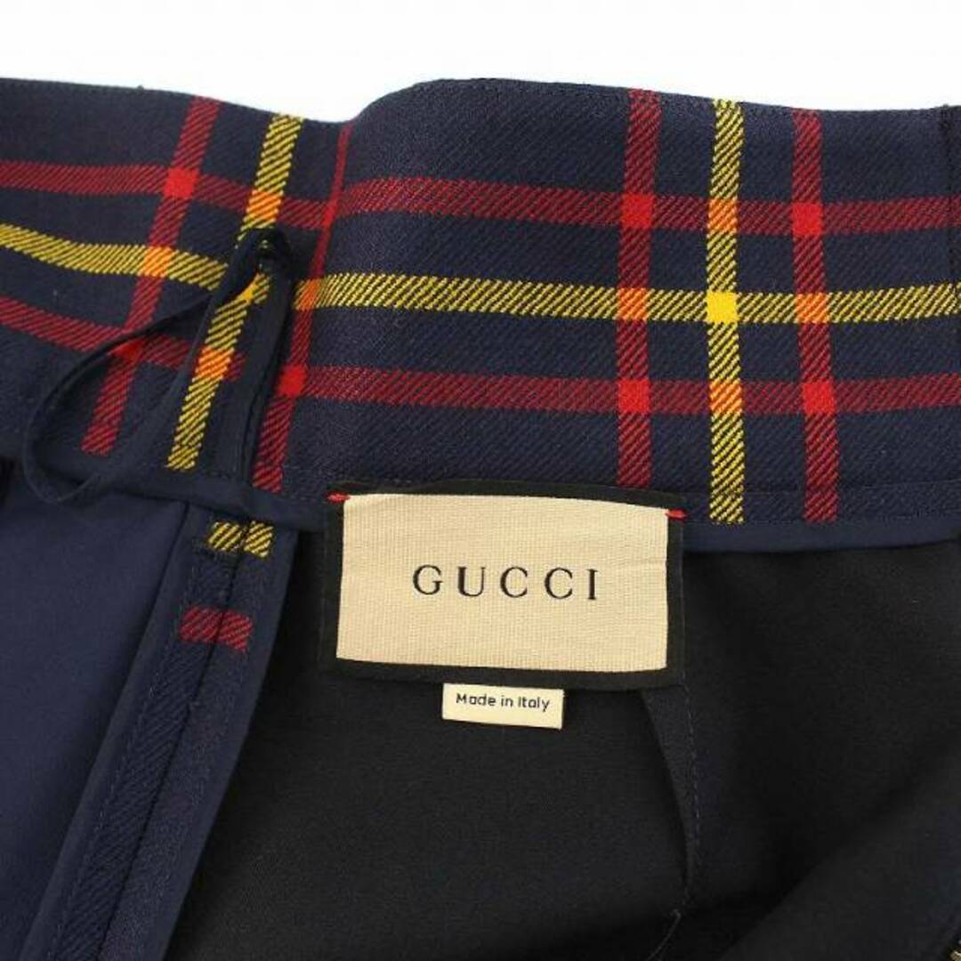 グッチ 23SS タータンチェック ウールスカート ジップ 36 711750 グッチ 23SS タータンチェック ウールスカート ジップ 36 711750