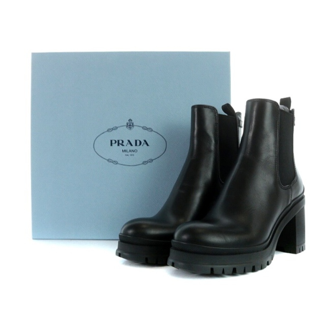 プラダ PRADA サイドゴアブーツ ショートブーツ 36 23cm 黒