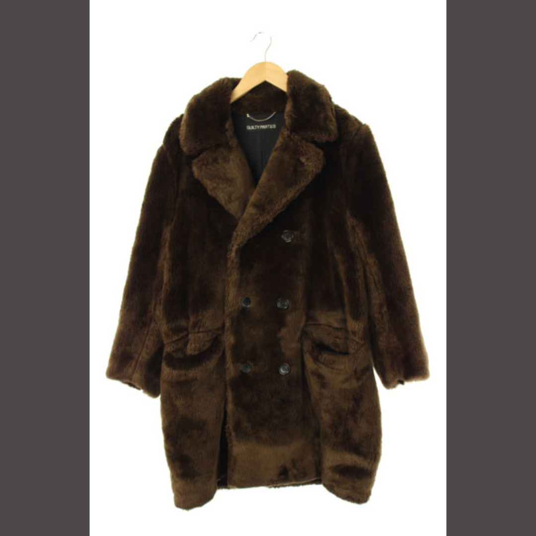 返品交換可能 ワコマリア FUR DOUBLE BREASTED COAT S 茶 | assistport ...