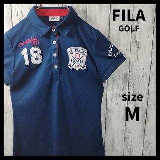 【FILA GOLF】刺繍ワッペンポロシャツ　半袖　ゴルフ　スポーツ　アウトドア