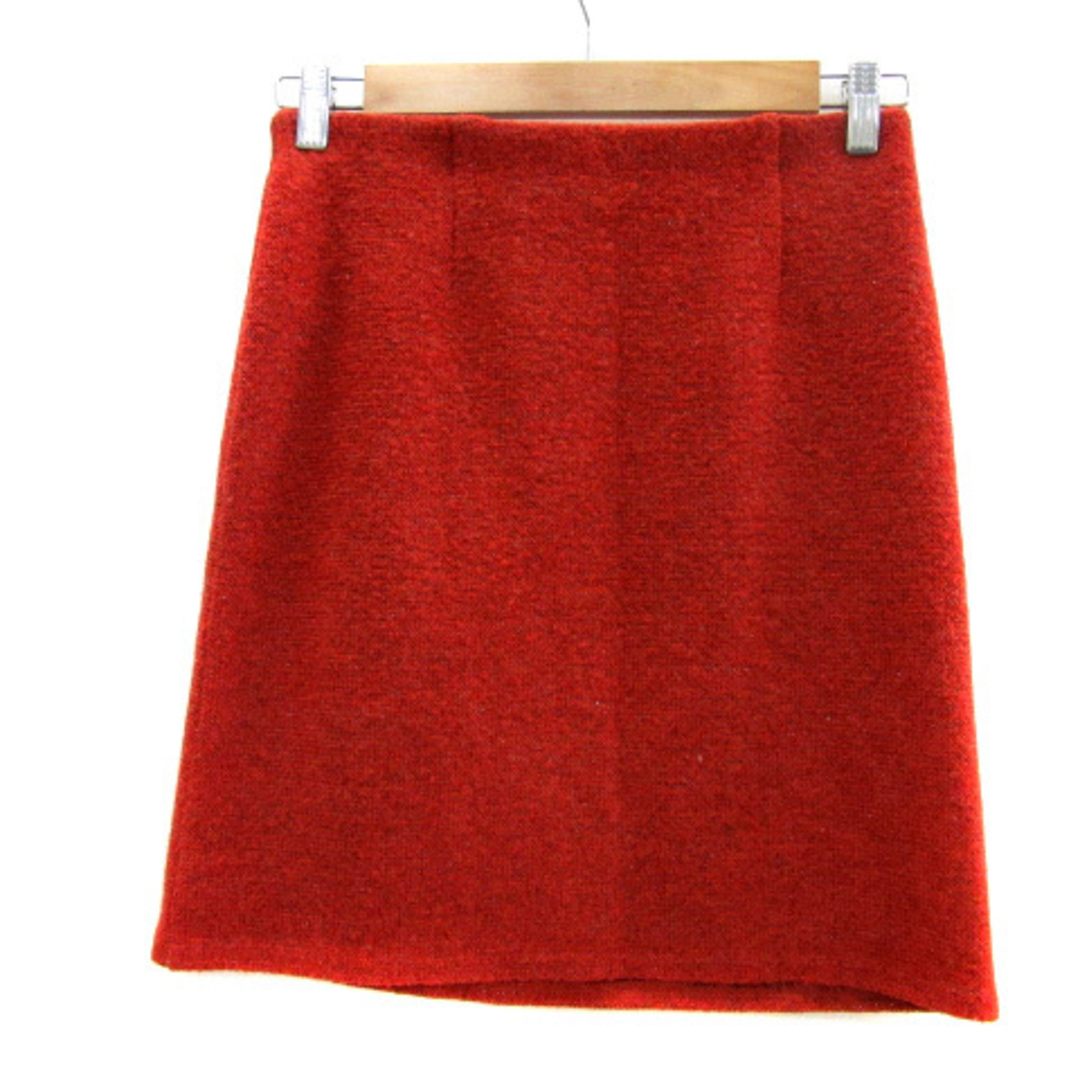 nano・universe(ナノユニバース)のナノユニバース 台形スカート ミニ丈 無地 ウール混 S 赤 レッド /YS12 レディースのスカート(ミニスカート)の商品写真