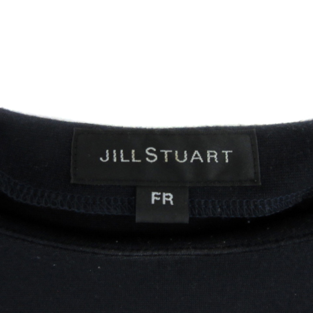 JILLSTUART(ジルスチュアート)のジルスチュアート カットソー 長袖 バルーンスリーブ 無地 花柄 切替 F 紺 レディースのトップス(カットソー(長袖/七分))の商品写真