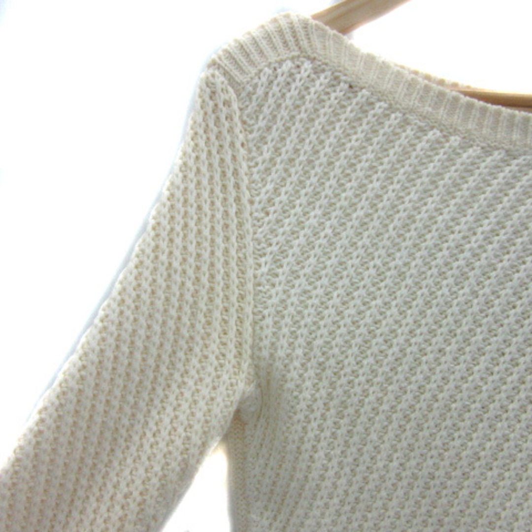 UNTITLED(アンタイトル)のアンタイトル ニット セーター 長袖 透かし編み バックボタン 2 アイボリー レディースのトップス(ニット/セーター)の商品写真