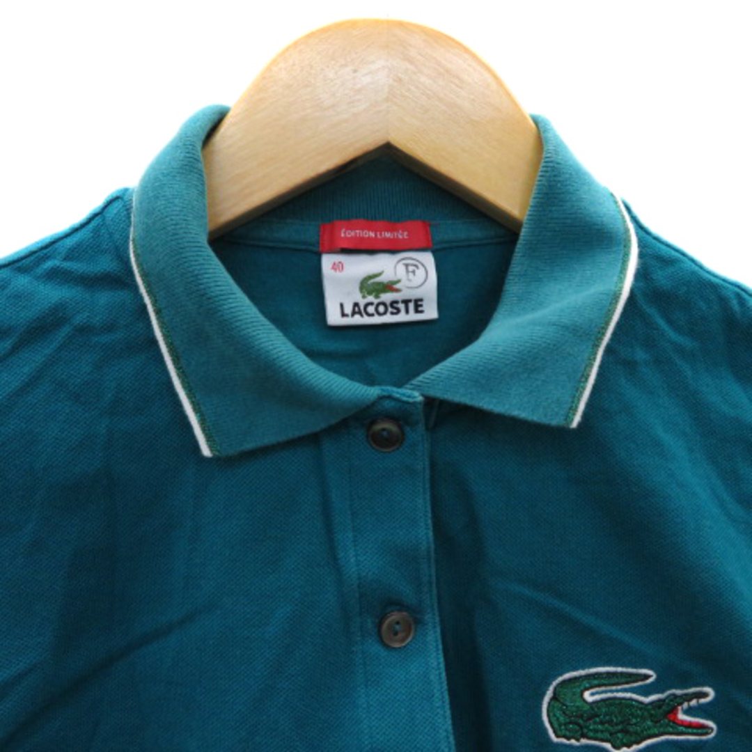 LACOSTE - ラコステ ポロシャツ 半袖 ポロカラー ロゴ刺繍 40 緑