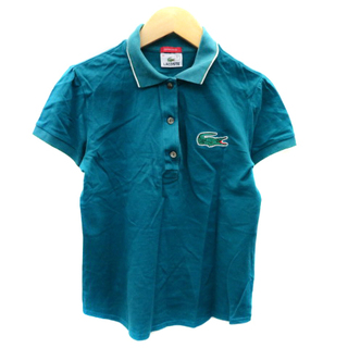 ラコステ(LACOSTE)のラコステ ポロシャツ 半袖 ポロカラー ロゴ刺繍 40 緑 グリーン(シャツ/ブラウス(半袖/袖なし))