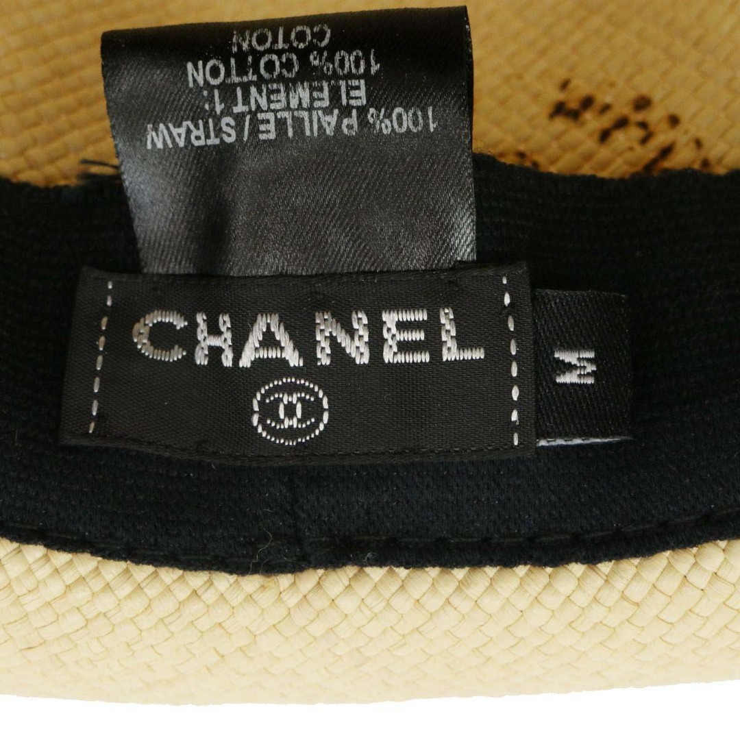 シャネル ココマーク デニム ストローハット レディース ベージュ ブルー CHANEL  【アパレル・小物】