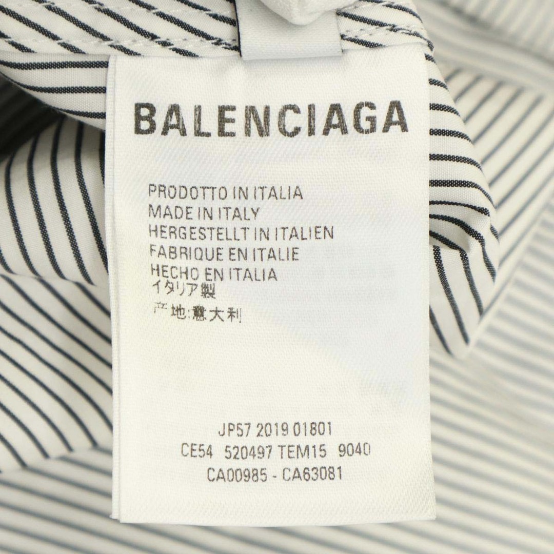 BALENCIAGA ニュースイング バックロゴシャツ バレンシアガ ネイビー