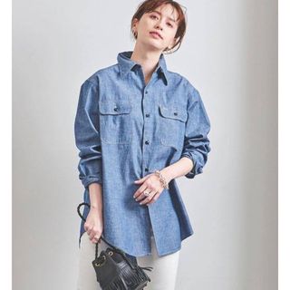 MADISONBLUE レディース M シャツ ブルー ゆったり 綺麗め お洒落