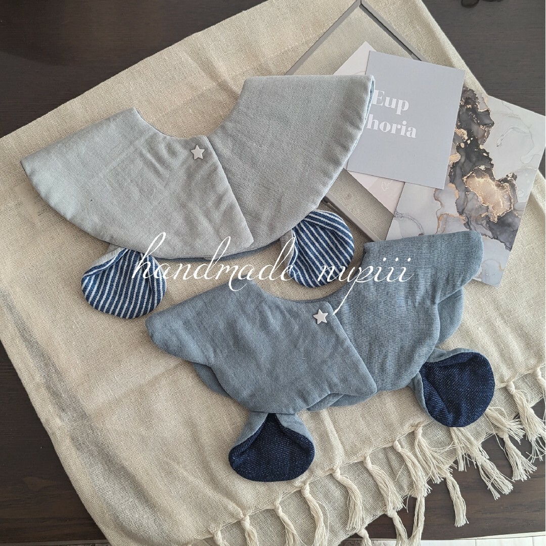 handmade☆くま耳スタイ2枚set❣ベビー☆キッズ - 通販 - olbi.com
