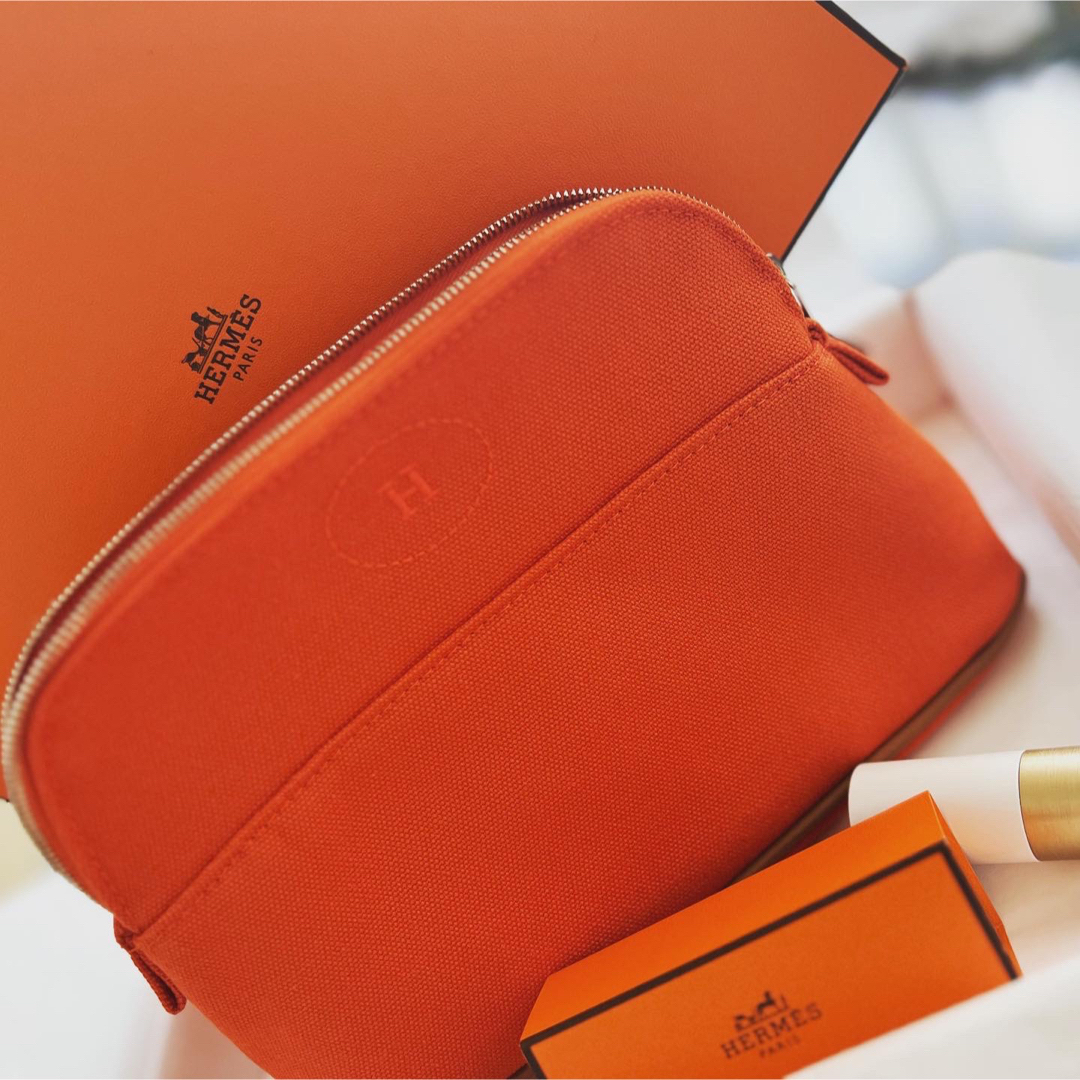 HERMES ボリードポーチ ミニ 空箱リボンショップバッグ付き-