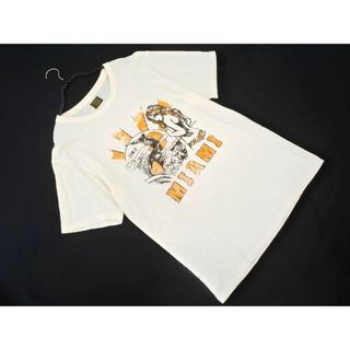 エドウィン(EDWIN)のエドウィン プリント Tシャツ sizeM/白 ■◆ メンズ(Tシャツ/カットソー(半袖/袖なし))