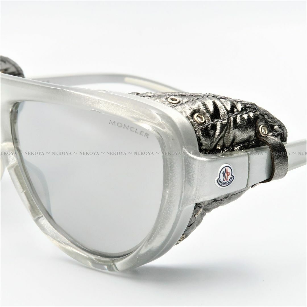 MONCLER ML0089 20C サングラス シルバー サイドシールド-