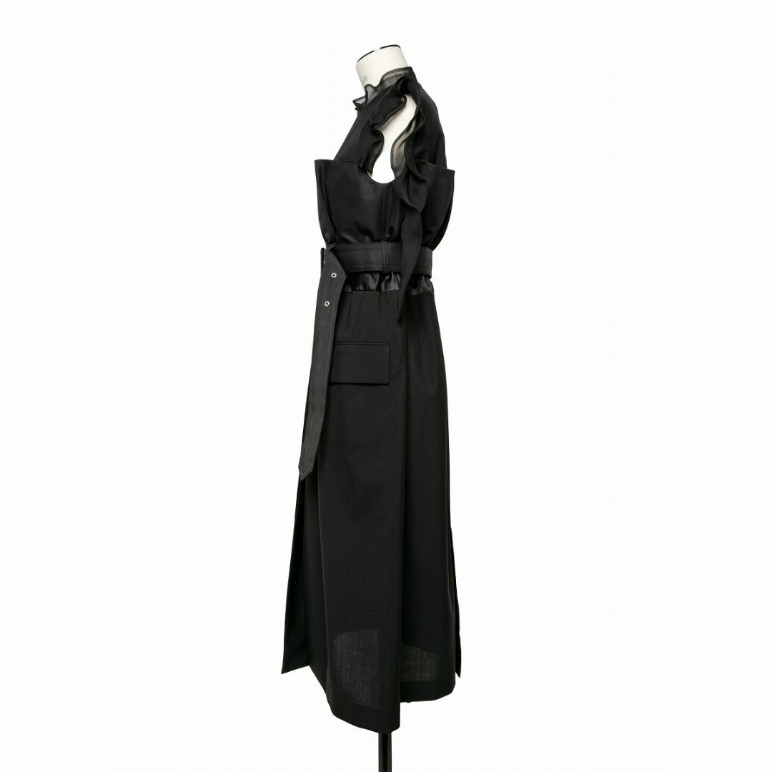 2 新品 22AW sacai スーチング ミックス ドレス ロング ワンピース