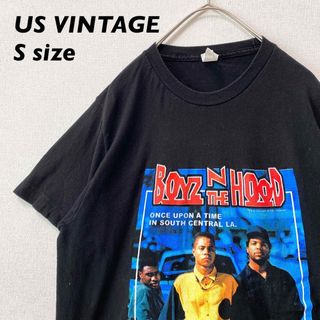 ティービーアンドムービー(TV&MOVIE)のUS古着　半袖Tシャツ　ボーイズンザフッド　ムービーtシャツ　ビッグプリント　S(Tシャツ/カットソー(半袖/袖なし))