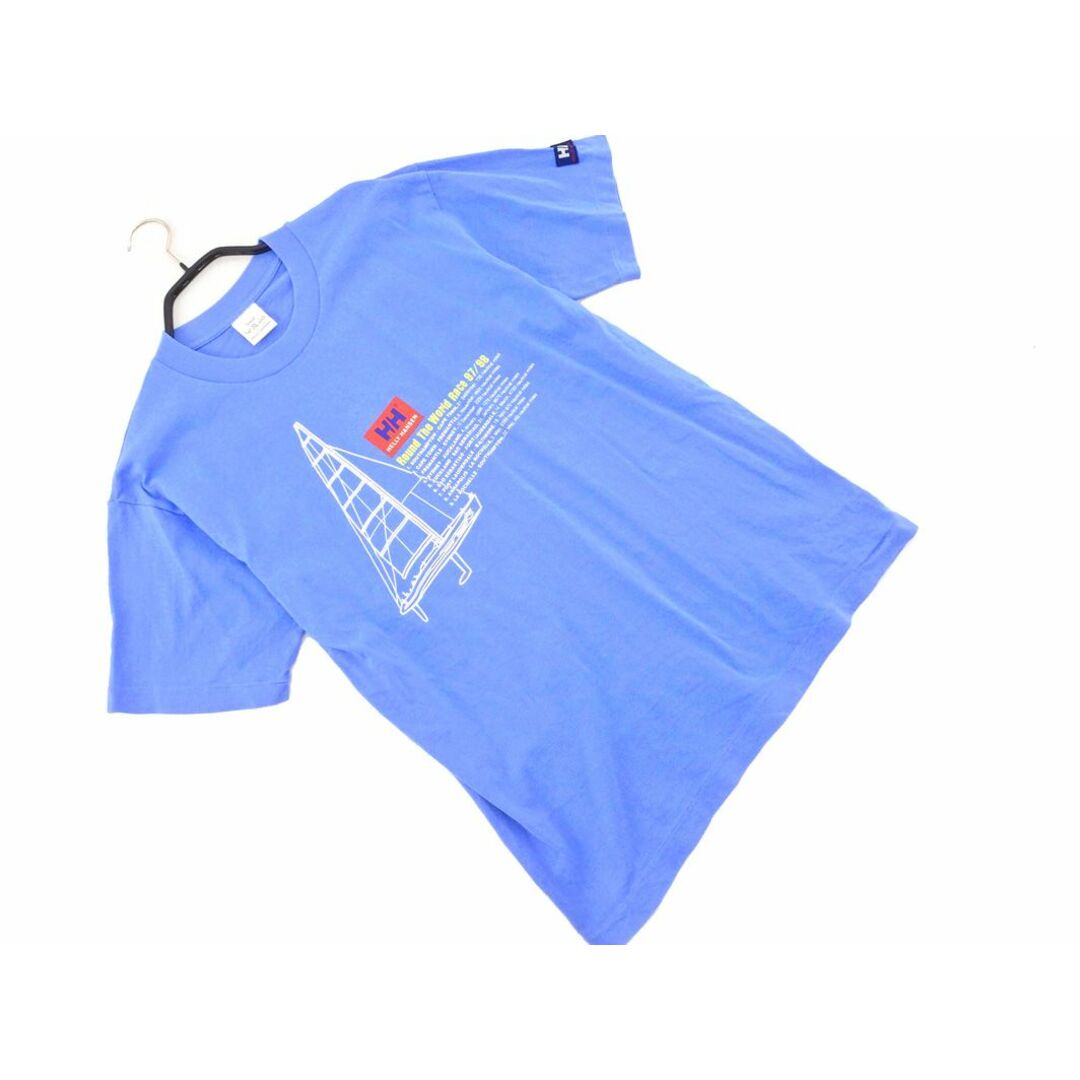 HELLY HANSEN(ヘリーハンセン)のHELLY HANSEN ヘリーハンセン プリント Tシャツ sizeS/青 ■◆ メンズ メンズのトップス(Tシャツ/カットソー(半袖/袖なし))の商品写真